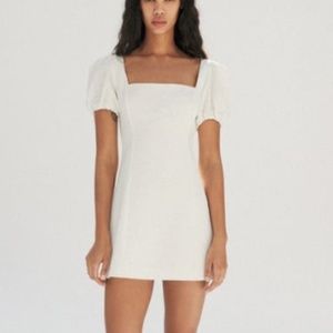 Zara White Linen Short Dress